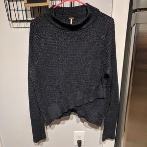 Free People Black Knit Pullover Sweater